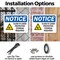 Signmission Radiation & Laser Sign, 7 in H x 10 in W, Plastic, Rectangle OS-2PACK-NS-P-710-L-10604 - alternate 6